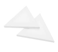 Panneau Mural Décoratif pour Peinture, Blanc, Triangle, Lot de 2