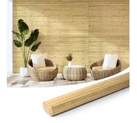 Panneau Mural en Bambou Naturel - Revêtement Tropical Lambris Bois Exotique en Rouleau pour Habillage Mural - Panneau Renouvelable