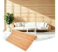 Panneau mural en bambou, revêtement mural en bambou, décoration intérieure naturelle en bambou carbonisé, panneaux renouvelables pour mur, plafond, meubles, armoire, bureau (30x244cm)