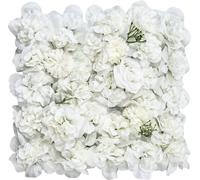 Panneau mural floral 3D 24 pièces 15 x 15 pouces Fond floral artificiel pour mariage