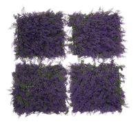 Panneau mural HWC-O95, mur végétal Décoration murale Plante artificielle, intérieur/extérieur, 4x chacun 50x50cm = 1m² ~ Feuilles violet/vert