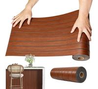 Panneau mural imitation bois en lamelles - Rouleau de PVC de 40 cm x 3 m - Auto-adhésif - Effet 3D - Mousse isolante acoustique - Pour murs d'accentuation