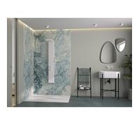 Panneau Mural Kinewal Design 3mm 1500X2500 Marbre gris bleu - KINEDO PM1002
