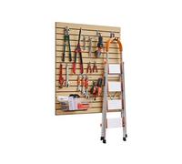 Panneau Mural MDF Lattes Rangement Elégant 122x122×1,8cm Couleur Naturel Bois