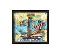 Panneau mural pour bateau Lego 75639 - Support mural pour bateau pirate - 90 x 80 cm (75639 A)