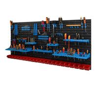 Panneau mural pour outils 173 x 78 cm avec 22 pcs Boîte Rouge plastique XL