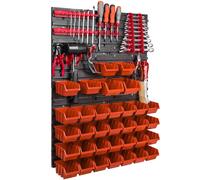Panneau mural pour outils 58 x 78 cm avec 34 pcs Boîte Orange plastique