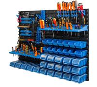 Panneau mural pour outils - BOTLE - 115 x 78 cm - 34 pièces - Couleur bleue - Modulable