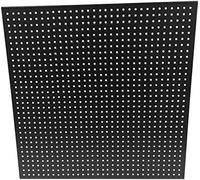 Panneau mural pour outils en métal - Rangement de panneaux - Organisation de l'atelier - Système perforé - 40x40 cm - Noir