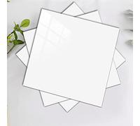 Panneau Mural Salle de Bain Pvc Blanc Credence Adhesive pour Cuisine dalle Pvc Adhesive Murale Crédence Cuisine À Coller Adhesif Autocollant Carrelage Salle de Bain 10x10cm/10 Pcs