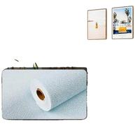 Panneau mural texturé 3D, imperméable, couleur bleu azur diatomique, 1 pièce de 50 cm x 10 m