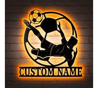 Panneau Néon De Football Personnalisé Pour Homme, Lumière LED D'art Mural En Métal, Panneau De Nom De Joueur De Football Personnalisé, Décoration De Maison, Décoration De Chambre D'enfant