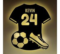 Panneau néon LED Personnalisé en Jersey de Football pour Décoration Murale, 16 Couleurs de Lumière avec Télécommande, Décoration Chambre, Sportive, Fête, Bar, Cadeau Fan de Football