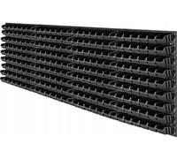 Panneau perforé - Kit de panneaux perforés - 232 x 78 cm - 252 pièces avec crochets et supports - Fixation murale