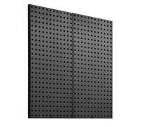 VEVOR Panneau Perforé Mural 609,6x304,8 mm Organiseur Garage en Métal Robuste avec 2 Panneaux Perforés, Kit Rangement d'Outils pour Bureau, Salle d'Artisanat, Cuisine, Maison, Entrepôt, Magasin, Noir