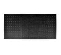 Panneau perforé porte-outils - vidaXL - Métal - Noir - 18 crochets - 60x120 cm