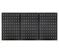 Panneau perforé pour atelier - Plaque métallique perforée - Lot de 3 - 40 x 60 cm - Vertical - Pliable
