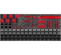 Panneau perforé pour outils - Kit de panneaux perforés - 174 x 78 cm - 121 pièces - Fixation murale