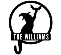 Panneau personnalisé Halloween Chat noir jouant avec une chauve-souris Décoration murale d'intérieur Halloween Décoration murale en métal pour salon, cadeaux d'anniversaire d'anniversaire