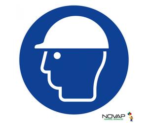 Panneau polystyrène choc Casque de protection obligatoire - Ø 300 mm - NOVAP - 4064277