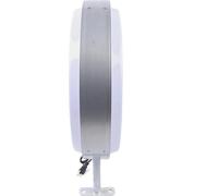 Panneau publicitaire LED, rond, double face, acrylique, Ø20/24 pouces, blanc, pour magasin