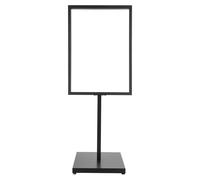 Panneau publicitaire sur pied - Présentoir à affiches / Panneau d'affichage - Hauteur 160 cm - Format du cadre 90x65 cm - Cadre métallique rectangulaire - Pour affichage de menus et publicité pour mag