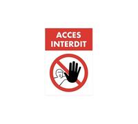 Panneau PVC "ACCES INTERDIT" format A5
