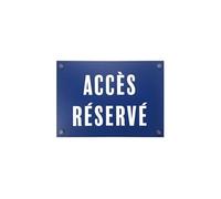Panneau PVC "ACCES RESERVE" format A3 avec fixation ventouses