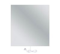 Panneau Rayonnant Électrique en verre, Miroir, 400 W, 60x60 cm | Panneau chauffant infrarouge mural en verre miroir, chaleur radiante silencieuse et écoénergétique, intérieurs modernes