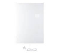 Panneau rayonnant WarmlyYours, verre céramique, blanc, 600 W, 60x90 cm | Panneau radiant mural en verre à infrarouge lointain, chaleur électrique silencieuse et écoénergétique, intérieurs modernes