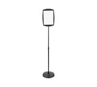 Panneau rectangle sur pied laqué Bi-Office noir