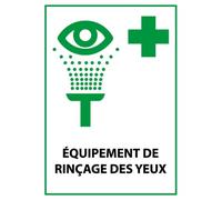 Panneau sécurité E011 Rinçage oculaire Norme ISO 7010 Vinyle Souple Autocollant A4