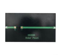 Panneau solaire 1,6 W 5,5 V, module de cellule solaire portable 290 mA 150 x 86 mm 3,7 V-5 V, kit d'alimentation en plein air pour camping (noir) (1 pièce)