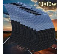 panneau solaire 1000w 600w 300w 200w 100w panneau photovoltaïque flexible chargeur de batterie 12v mono cellule camper RV bateau maison toit voyage UE entrepôt DHL expédition 600w 6pcs 100w