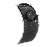 Panneau Solaire 100W Flexible Portable, Efficacité 23% pour Camping, Bateau, Caravane et Chargement Hors Réseau