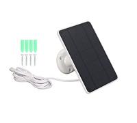 Panneau Solaire 10W avec Micro USB pour Caméra de Sécurité, Portable, ABS et Silicium Monocristallin, 5V, Blanc