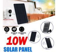 Panneau solaire 10W, blanc, étanche, chargeur USB, Compatible avec caméra d'extérieur, surveillance de sécurité