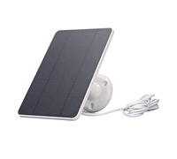 Panneau Solaire 10W pour Caméra de Surveillance Extérieure Chargeur Solaire Micro USB pour Caméra de Sécurité à Batterie Blanc