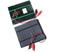 Panneau solaire 2,5 W 5 V avec technologie de silicium polycristallin pour camping en plein air et appareils de charge USB, noir