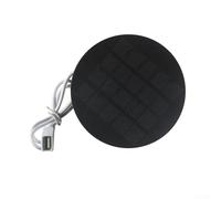 Panneau solaire 2 W 5 V Chargeur USB haute efficacité pour banque d'alimentation mobile Lampe de jardin Disque 110 mm Noir