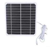 Panneau solaire 20 W pour caméra de sécurité extérieure étanche avec support à 360° port C pour anneau clignotant pour Wyze pour Eufy 165 x 180 mm (USB)