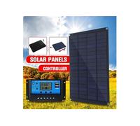 Panneau solaire 20W 12V 18V, avec Clip de batterie et contrôleur de chargeur de voiture 20a, cellules solaires étanches pour l'extérieur Camping