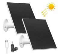 Panneau solaire 20W 5V IP65 étanche pour caméra de sécurité extérieure, port Micro USB et Type-C, câble de charge de 9,8 pieds Type C Port