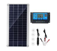 Panneau solaire 300W 12V kit de solaire kit chargeur batterie régulateur charge 20A pour camping- car yacht extérieur jardin
