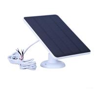 Panneau solaire 4 W pour chargeur monocristallin en silicone avec support de montage réglable, câble d'extension de 3 m, kit d'alimentation pour caméra de sécurité extérieure (blanc)