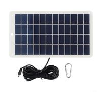Panneau solaire 5 W 12 V avec port CC et long cordon d'alimentation pour l'extérieur pour la batterie pour le chargement. Convient pour les lampes de jardin et autres appareils