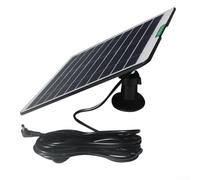 Panneau solaire 5 W pour caméra Ring Doorbell - Convertisseur efficace de lumière du soleil avec long cordon de surveillance à domicile pour batterie de secours, blanc