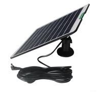 Panneau solaire 5 W pour sonnette Ring Doorbell - Adaptateur d'alimentation solaire efficace avec long cordon pour systèmes de caméra de vidéosurveillance - Blanc