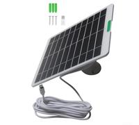 Panneau solaire 5 W résistant aux intempéries pour Anker, pour eufy, Ring et pour caméras clignotantes, kit de charge monocristallin 5 V avec câble de 3 mètres, alimentation portable pour sécurité