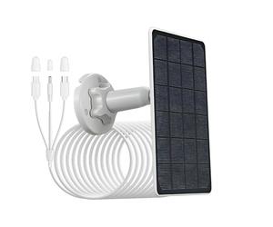 Panneau solaire 5V/3W pour caméra de sécurité avec connecteurs micorUSB/Type-C/DC3513,étanche IP65,câble de charge de 3m,compatible avec Reolink argus3/3pro/pt altru/2E/eco/pro/pt 2k/go